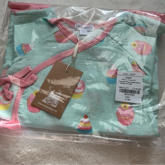 NWT Angel Dear cupcake wrap coverall 0-3 months - Picture 4 of 4